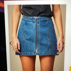 Brand new Altard State blue jean skirt